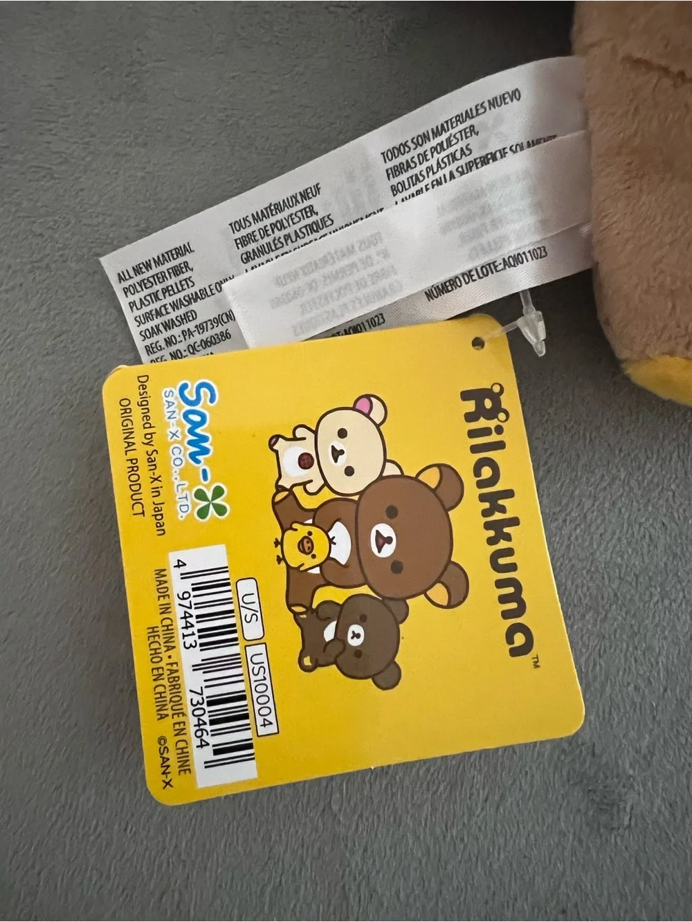 Rilakkuma Zipper Plush San-X 8” Stuffed Animal